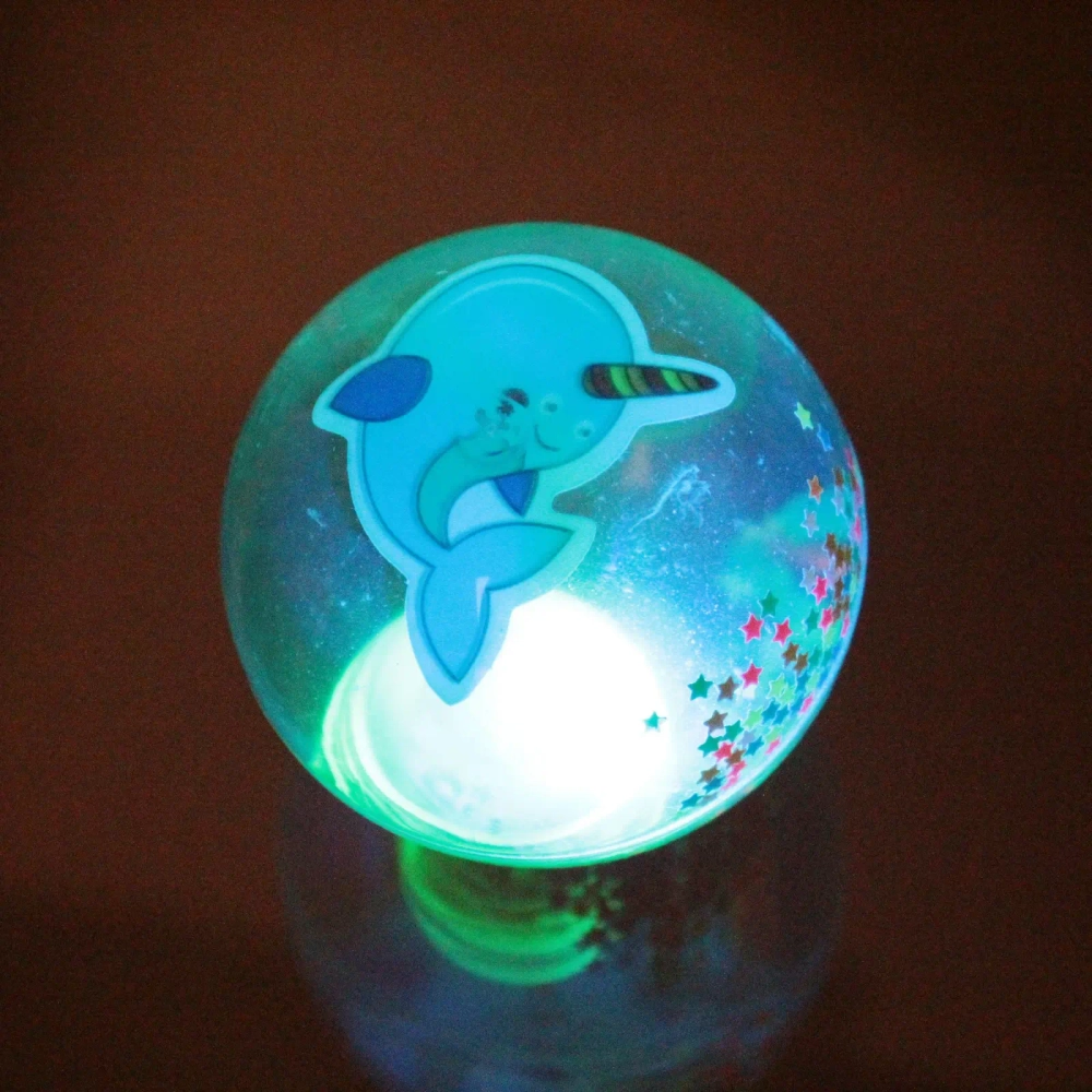 Мяч 6,5 см «Сказочный мир» (попрыгун с водой и подсветкой) СТИКЕР НА ВЛОЖЕНИЕ