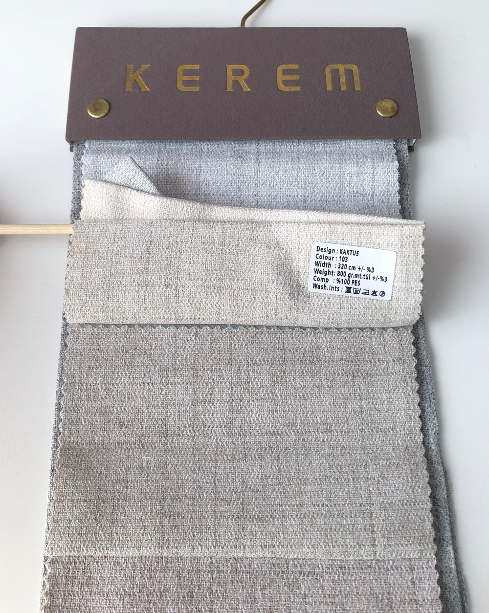 Портьерная ткань Kerem арт. Kaktus (высота 320 см, Турция)