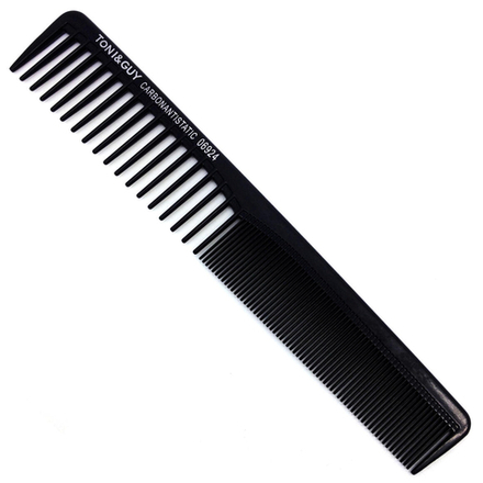 Toni&Guy Carbon Antistatic Comb - Расчёска комбинированная рабочая 18 см 06924