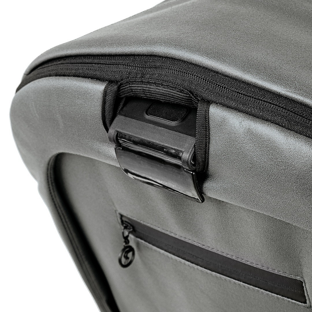Детская коляска Roan Sol Vintage Luxury Leather 2.0 3 в 1 с автокреслом Tutis Elo Lux EduSky Black VEGA88DB Glacier Gray/Nickel/руч.Black