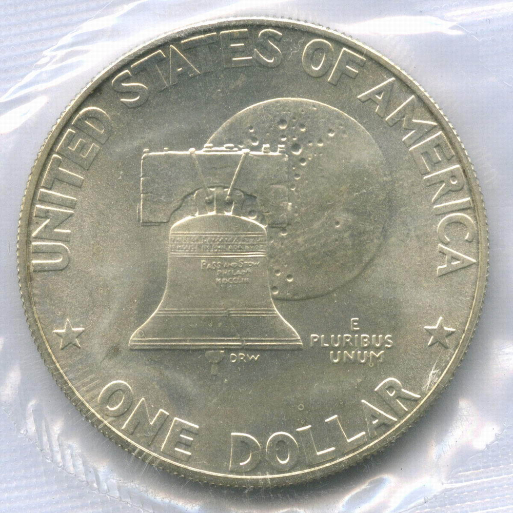 Набор 1, 1/2 и 1/4 доллара 1976 год (S). США. 200-летие Декларации независимости. Серебро. UNC в родной запайке и конверте