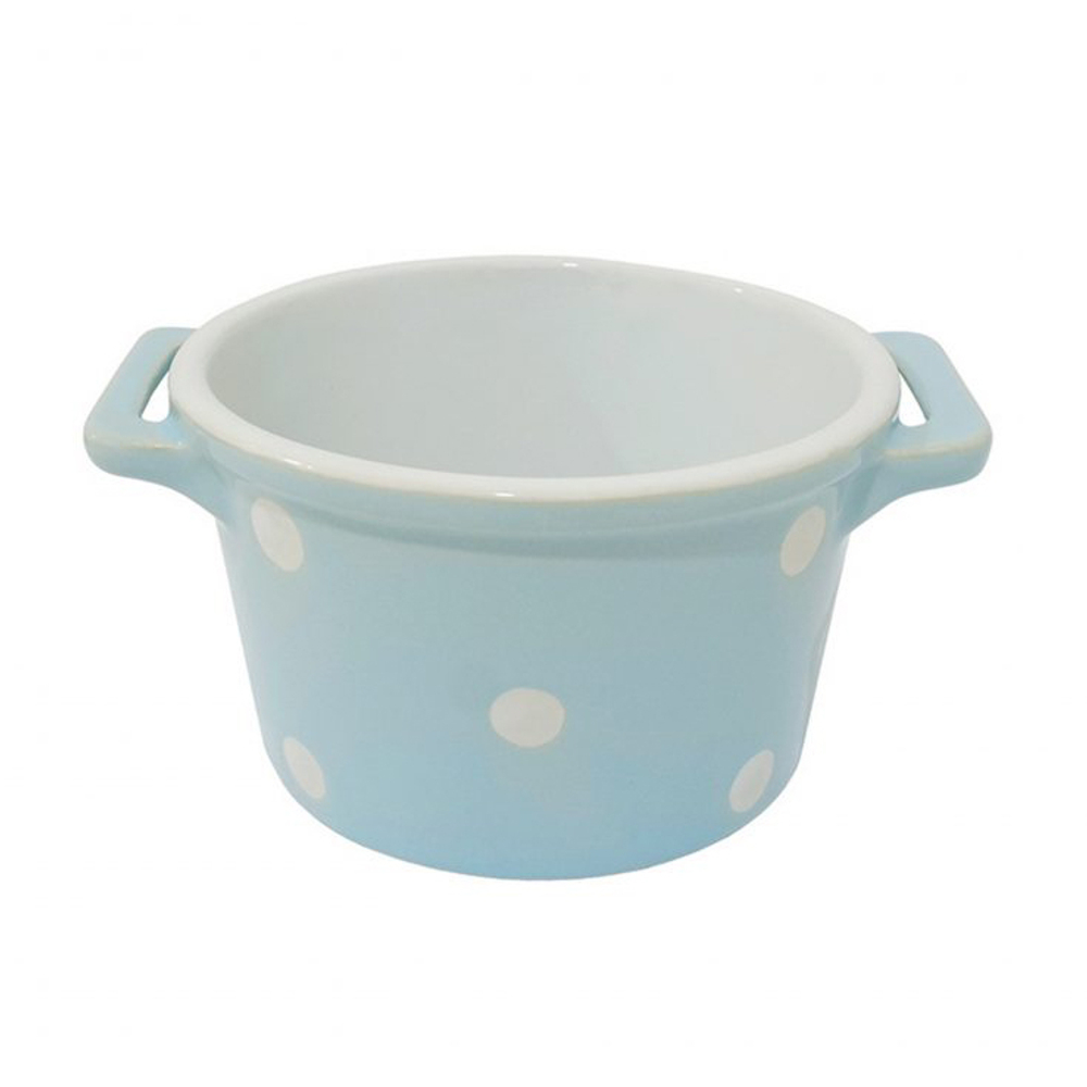 Горшочек с ручками Pastel Blue with dots, 8,5 см