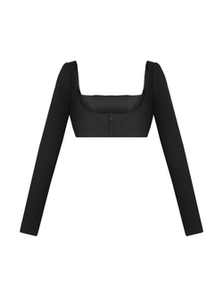 Кроп-топ с длинными рукавами