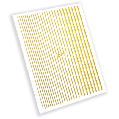 Гибкая силиконовая лента для дизайна ногтей, золото BPW