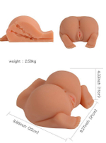 Телесная реалистичная вагина-полуторс SHEQU (Цвет: телесный)
