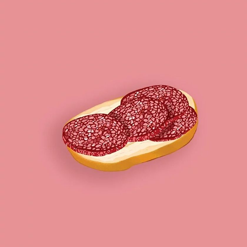 Открытка – Сырокопченая Колбаса