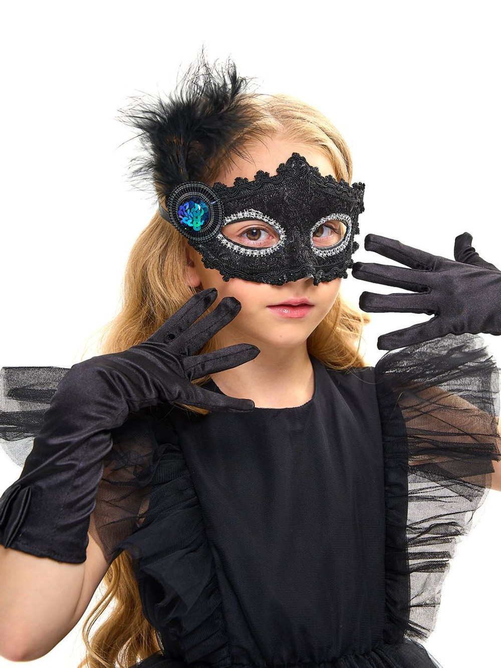 Аксессуары  с перчатками к платью Уэнсдэй  на Хэллоуин