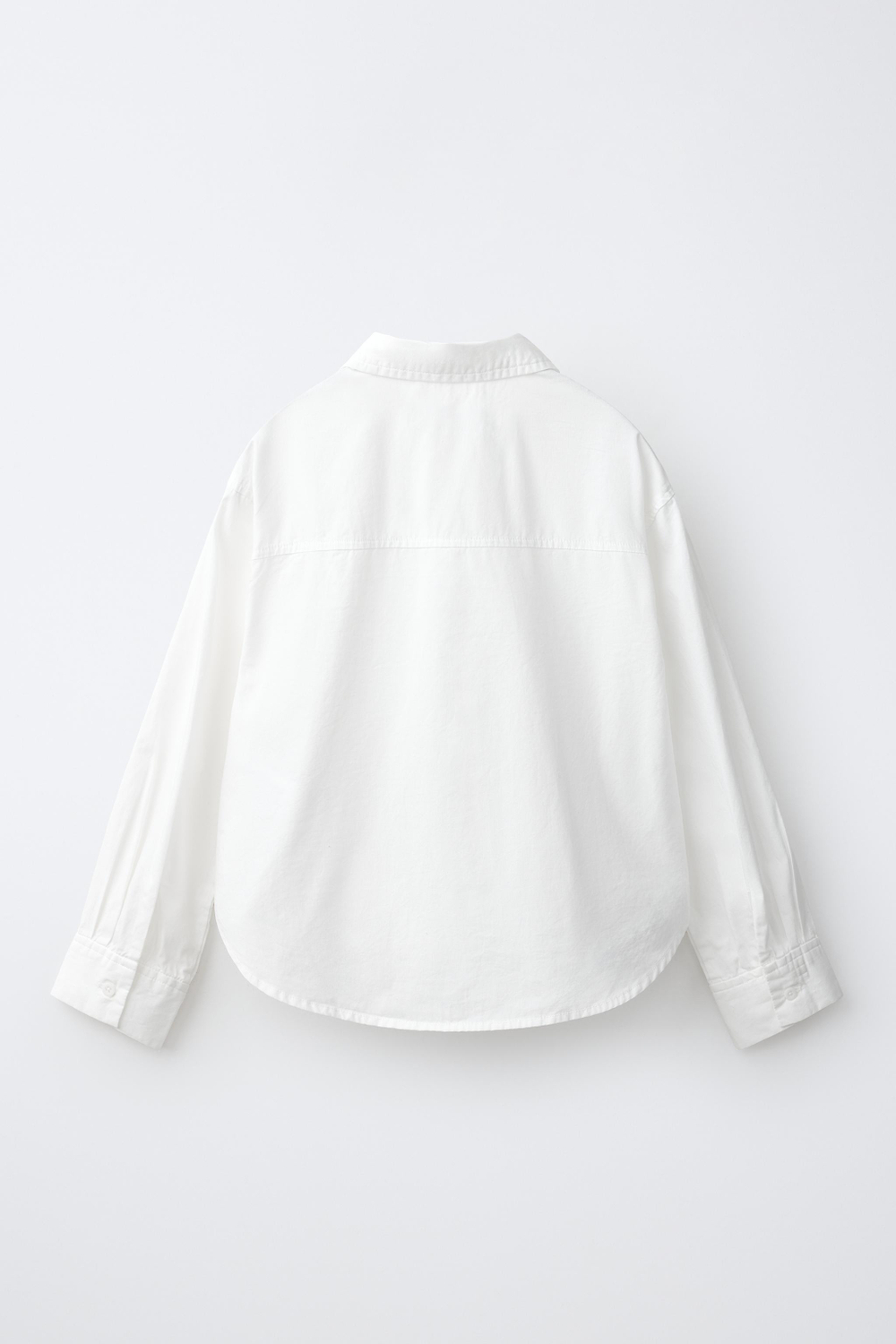 ZARA РУБАШКА ИЗ ПОПЛИНА, БЕЛЫЙ