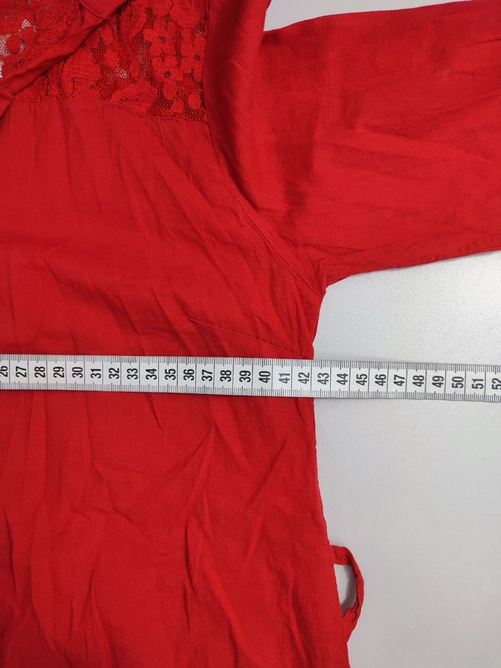 Рубашка красная яркая 44 размер