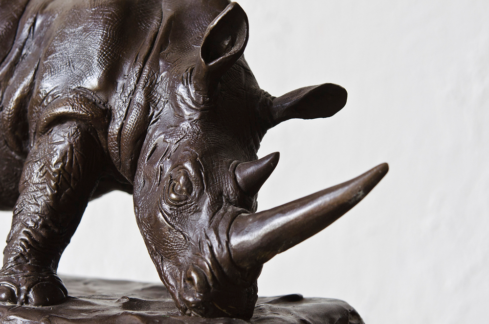 Статуэтка Носорог Миниатюра Бронза от Restoration Hardware США фото