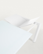 ATTA Стол 140 (200) x90 белый, стекло