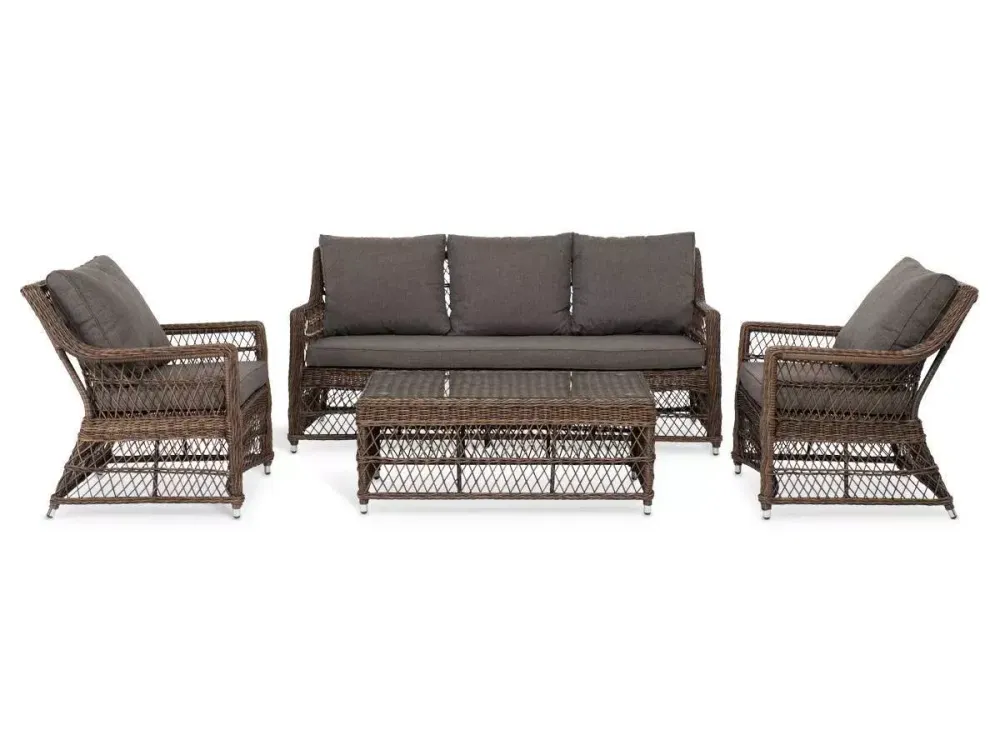 "Гранд Латте" лаунж-зона из искусственного ротанга, цвет коричневый