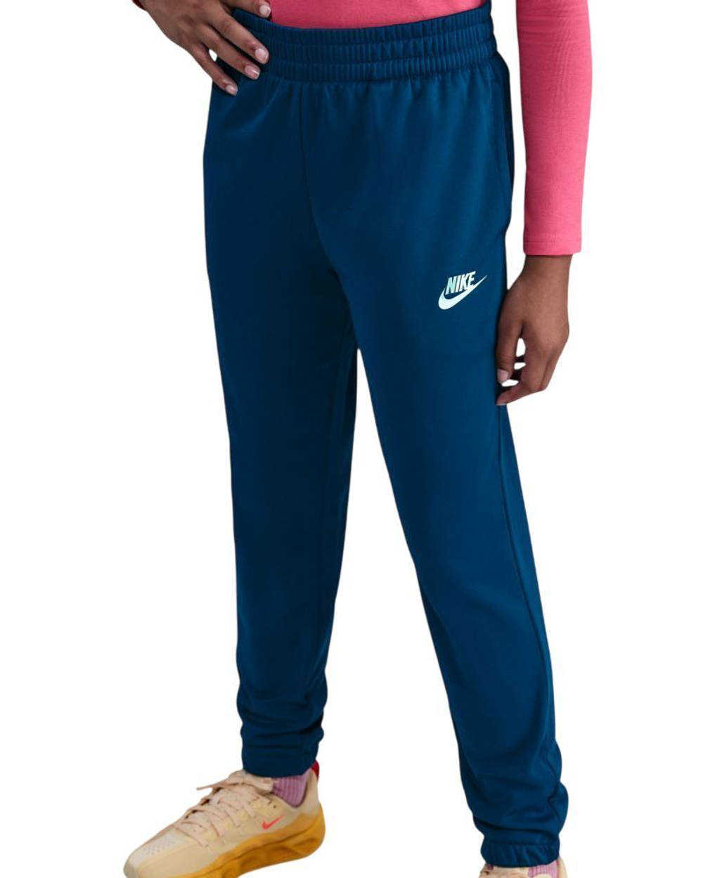Детский теннисный костюм Nike Kids Dri-Fit Poly Knit Full Zip - blue force/green abyss/white