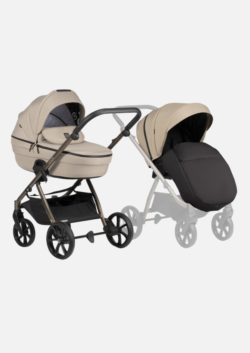 Tutis Коляска 2 в 1 UNO 6+ Essential Nougat