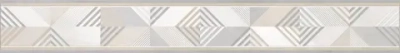 Бордюр ALMA Ceramica BWU53RVL004 Rivoli 50x6.7 кремовый / серый глянцевый с орнаментом