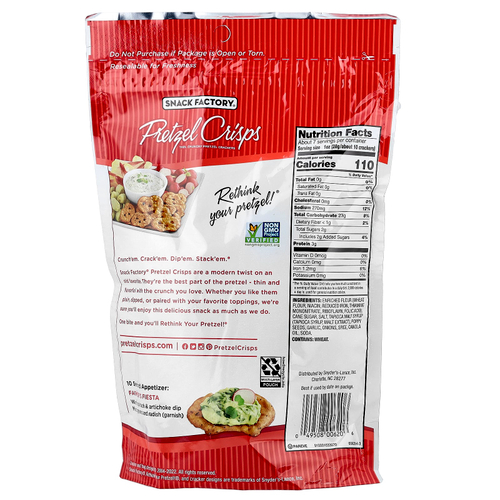 Snack Factory, Крендели с чипсами, Everything, для гурманов, 204 г (7,2 унции)