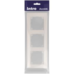 Рамка для розеток и выключателей Intro Accent 6-503-06 на 3 поста, СУ, перламутр