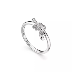Кольцо из белого золота с бриллиантами, Tiffany💠Knot.