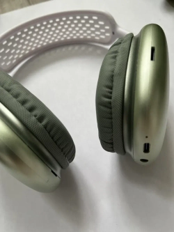 Наушники Pods Max зеленые\белые + кожаный чехол
