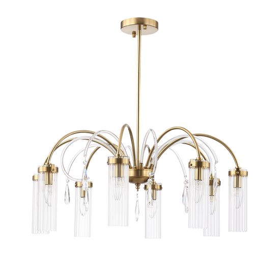 SL1401.303.08 Люстра подвесная ST-Luce Латунь/Латунь, Прозрачный E14 8*40W Luminera