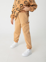 Костюм из трикотажа "Львы" светло-коричневый