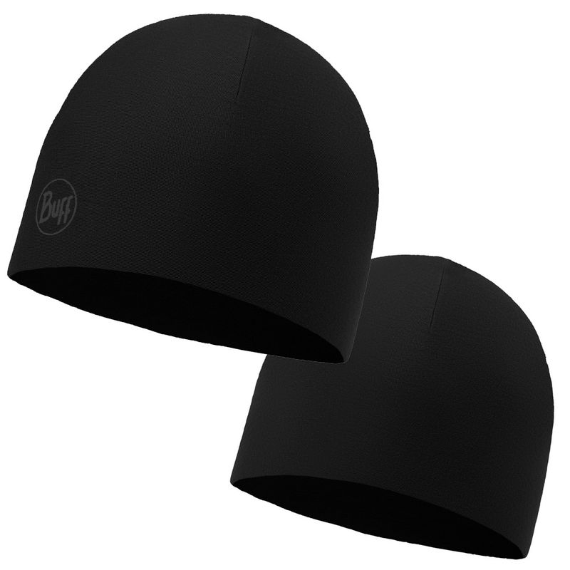 Тонкая полиэстровая шапка Buff Solid Black Фото 1