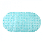 Коврик в ванную на присосках "Камушки" 69*36см зеленый