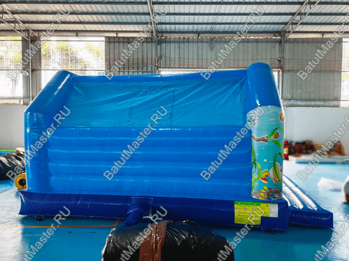 Большой надувной батут "Океан" с крышей