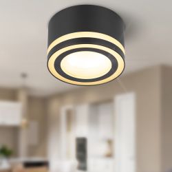 Светильник встраиваемый ЭРА DK113 BK под лампу GX53 черный | Встраиваемые светильники Для ламп GX53