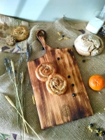 Разделочная сервировочная деревянная доска из кедра