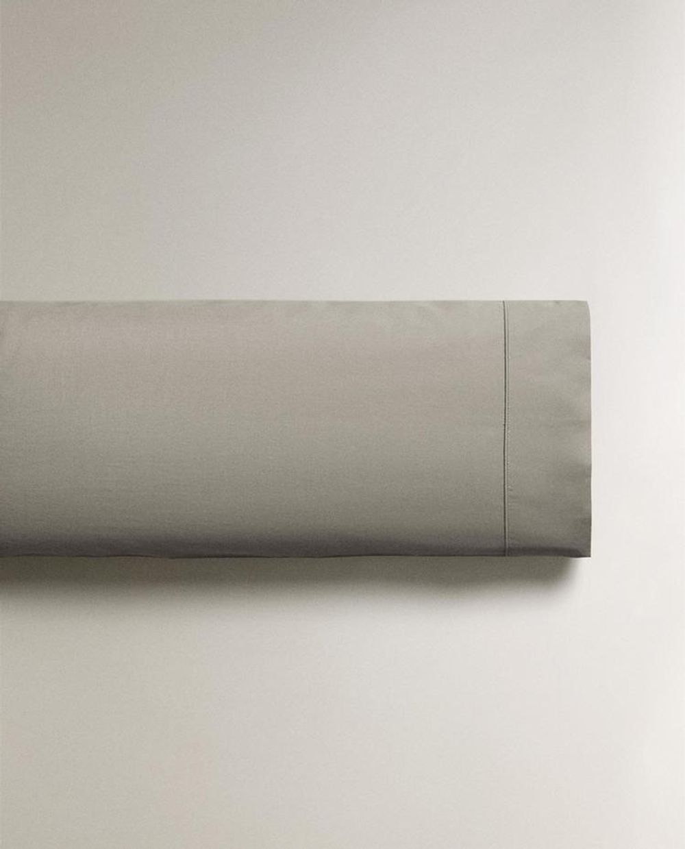 ZARA HOME НАВОЛОЧКА ИЗ ХЛОПКА ПЕРКАЛЬ (300 НИТЕЙ), СЕРЫЙ