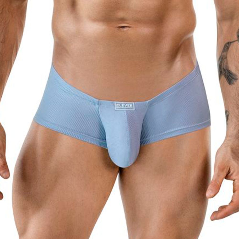 Мужские трусы боксеры голубые Clever Moda AURA TRUNKS 184407