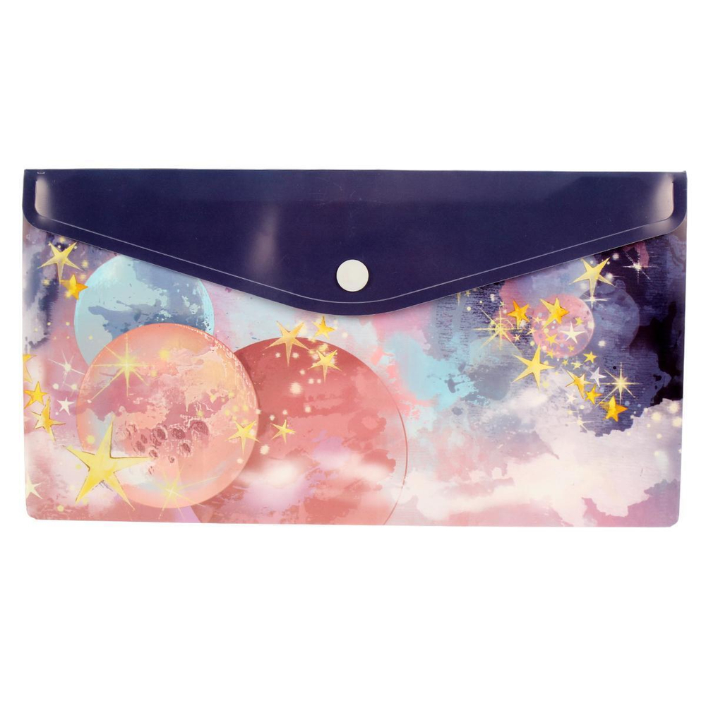 Папка д/документов на кнопке 26x14 "Космос" (Феникс+)