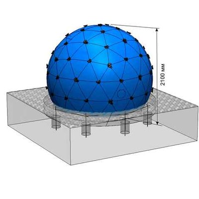 Шар скалодром (диам. 3 м), выс. 2,1 м
