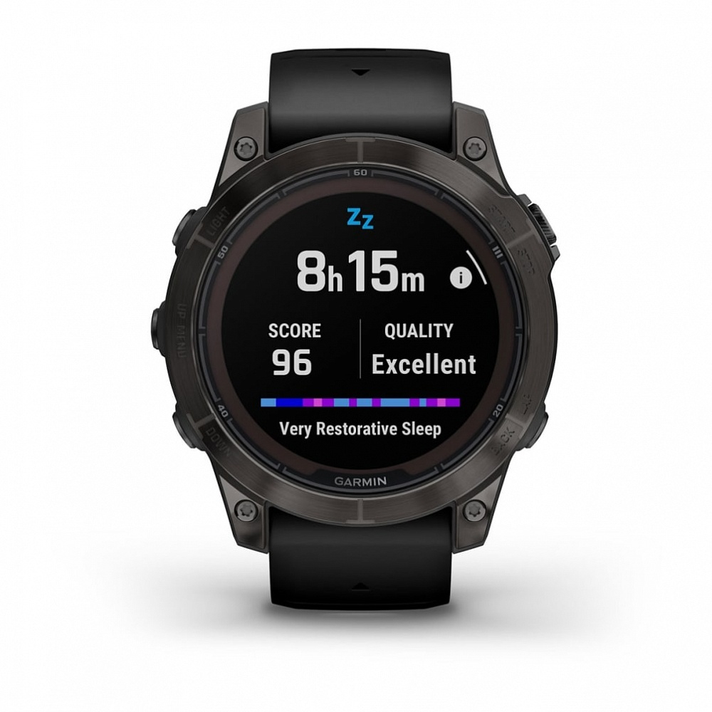 Смарт часы Garmin Fenix 7 Pro Sapphire Solar титановый угольно-серый DLC с черным ремешком