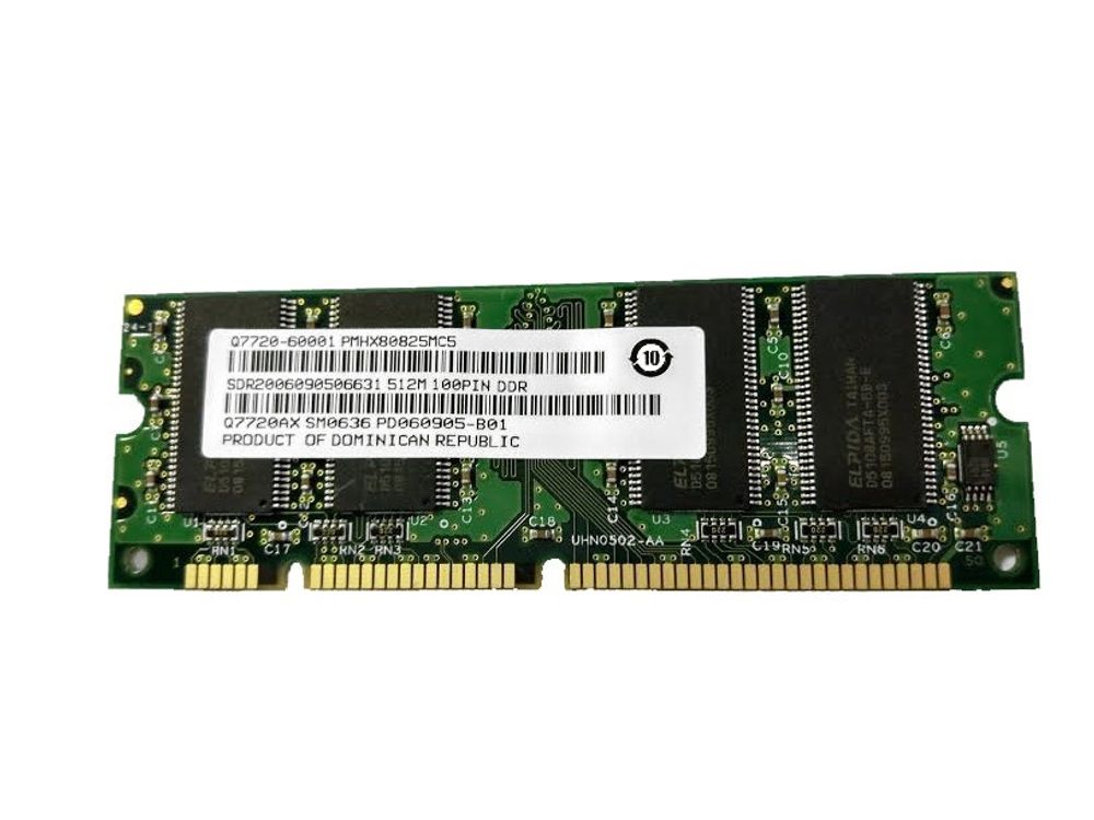 Модуль памяти для принтера HP Q7720-60001 512MB 100pin DDR SDRAM DIMM for HP LaserJet 5200, 5200n, 5200dt, ( Q2628A, Q7720A )