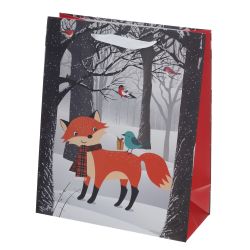 GAEM Пакет подарочный M (бумага 210г/м2, блок 12шт), L26 W12 H32 см, 4в.