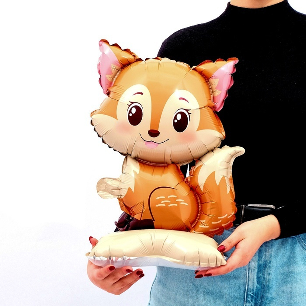 Воздушный шар «Лисичка», на подставке, воздух 40 см