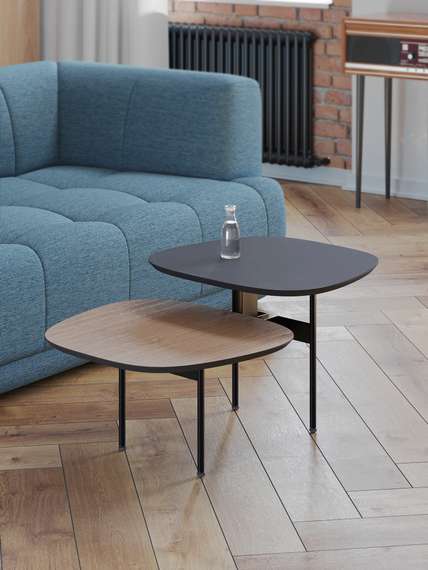 Журнальный столик Step S, дуб/черный ясень