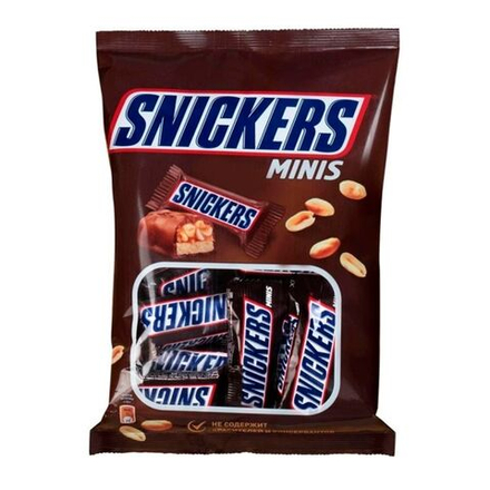 Шоколадные батончики мини snickers 180гр