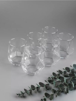 Набор шестигранных бокалов рокс,300мл, прозрачный, 6 шт.