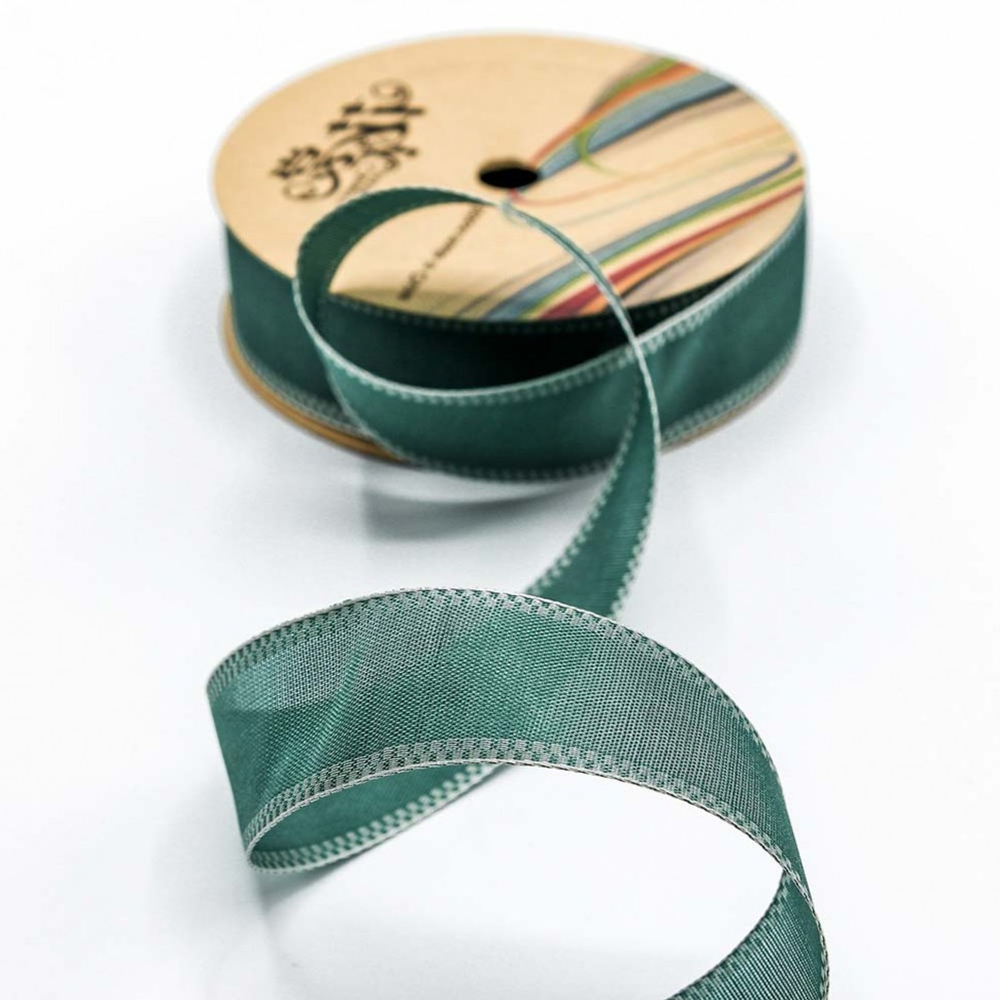 Лента Полиэстер 3см х 17м с каймой (Зеленый)