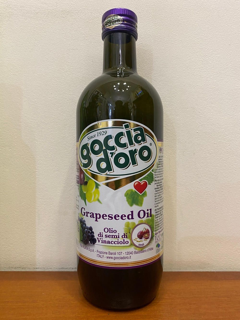 Виноградное масло Goccia D'oro 1л Италия