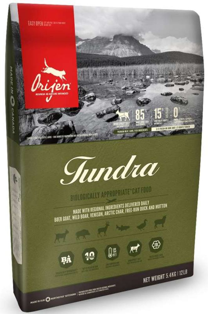 *ОРИДЖЕН TUNDRA КЭТ (85/15)  корм для кошек/ 1,8кг