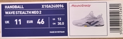MIZUNO, WAVE STEALTH NEO 2(U), HANDBALL, White/BellwetherBlue/BelAirBlu, MEN, US 12 /EUR 46 /UK 11 /СМ 30