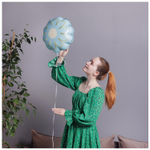 ЦветокРомашка голубая с золотом