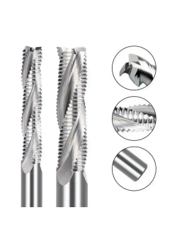 Фреза спиральная трехзаходная со стружколомом по дереву XCAN HSS, 8х8х42х90 мм