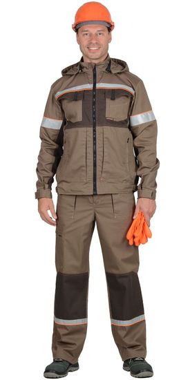 Костюм "Сириус-Родос" брюки (с.коричневый/т.коричневый)