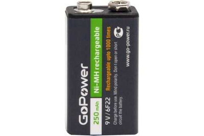 GoPower крона  аккумулятор 9V250mAn/6F22 уп.10