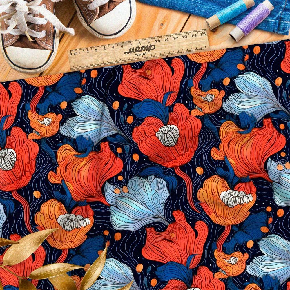 Ткань премиум бифлекс космический симфониум